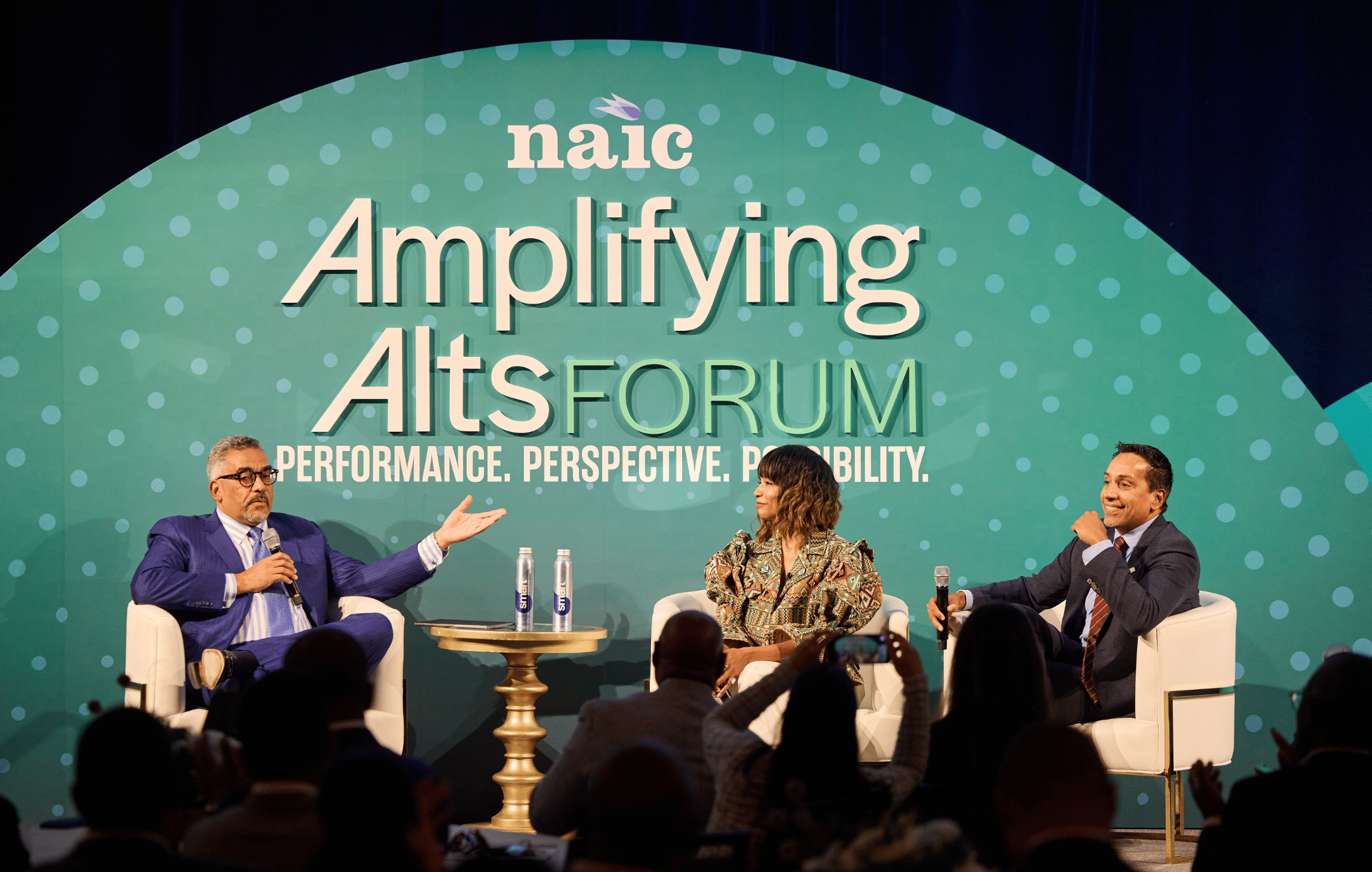 ContentArtwork-FeaturedImage-NAICAltsForum2025-KwanzaAndJosé-2160x1373 Kwanza Jones and José E. Feliciano at NAIC Alts Forum